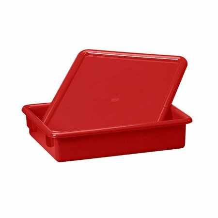 JONTI-CRAFT 8030JC 13 1/2'' x 11'' x 3'' Red Plastic Paper Tray for Paper-Tray Storage Units 5318030